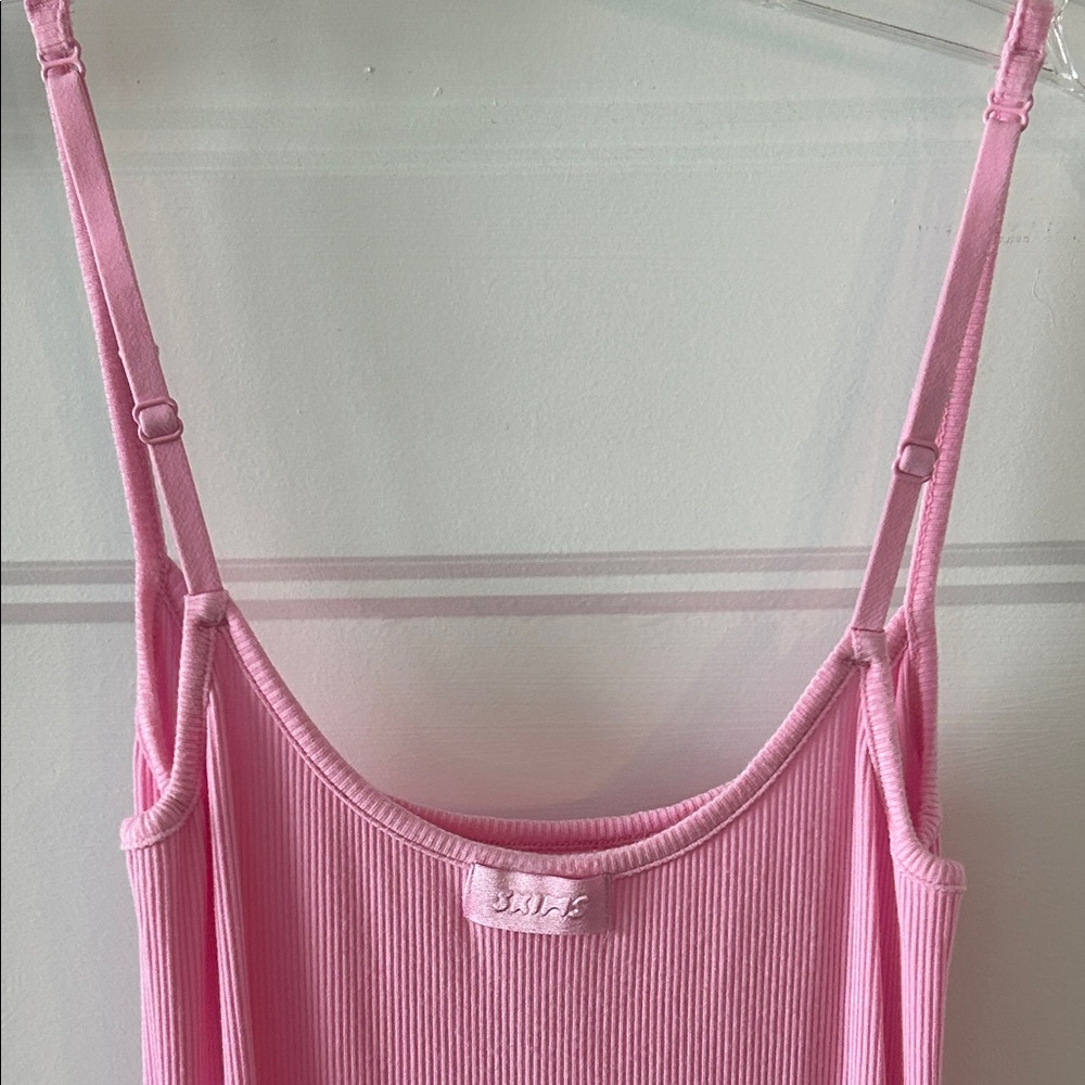 SKIMS Bubble Gum Pink Women's Soft Lounge Long Slip Dress Small - Picture 9 of 9